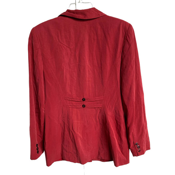 GIANNI Sport Blazer Womens 6 Vintage Red Three-Button Long Sleeve Jacket - Picture 2 of 5